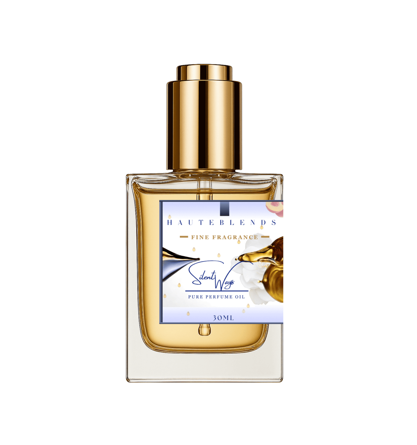 HauteBlends Silent Ways Perfume Oil inspired by Nishane Hundred Silent Ways. This oil-based perfume delivers a long-lasting fragrance. Alcohol-free perfume, vegan perfume, and cruelty-free perfume. Wear alone or customized as a fragrance body oil or scented body oil.