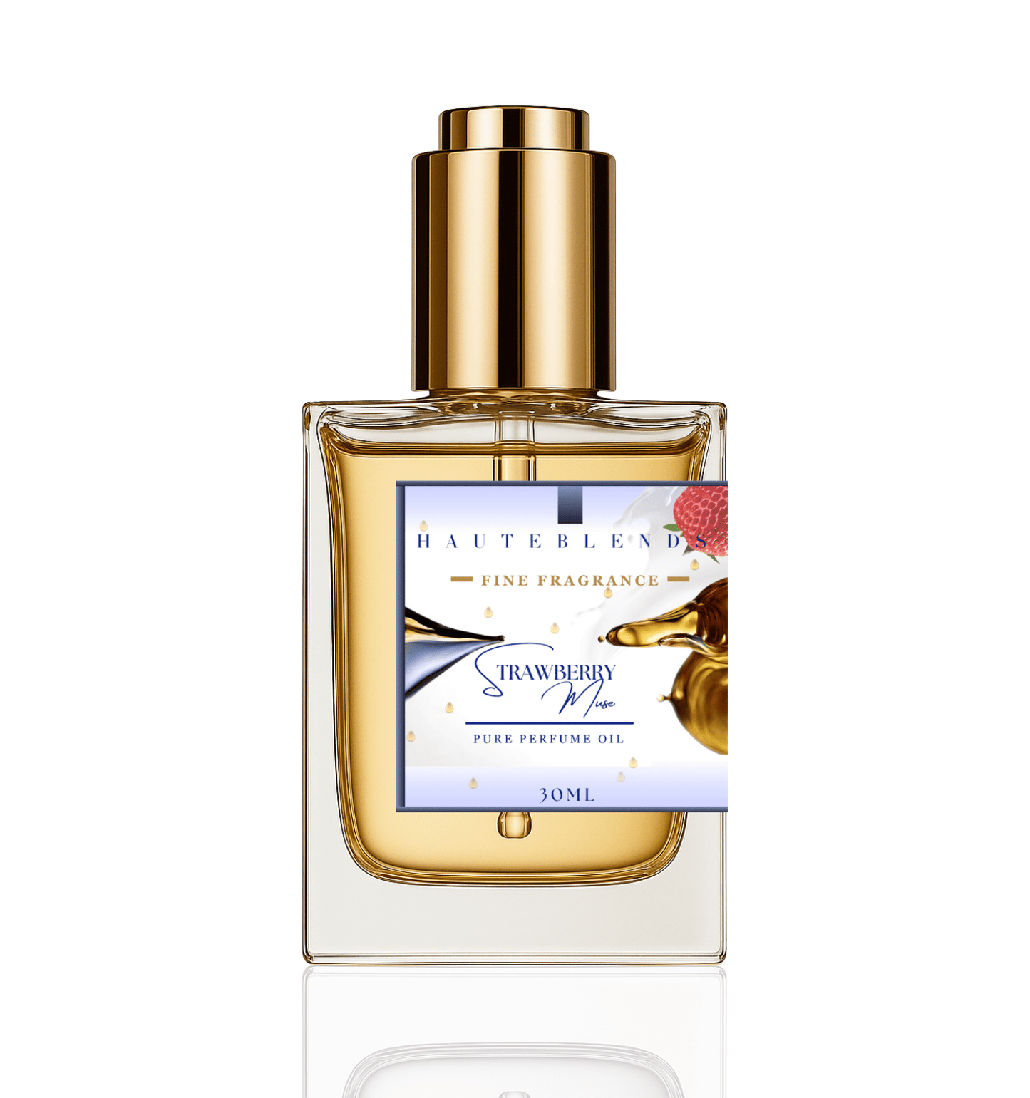 HauteBlends Strawberry Milk Perfume Oil inspired by Cry Baby Milk by Melanie Martinez. This oil-based perfume delivers a long-lasting fragrance. Alcohol-free perfume, vegan perfume, and cruelty-free perfume. Wear alone or customized as a fragrance body oil or scented body oil.