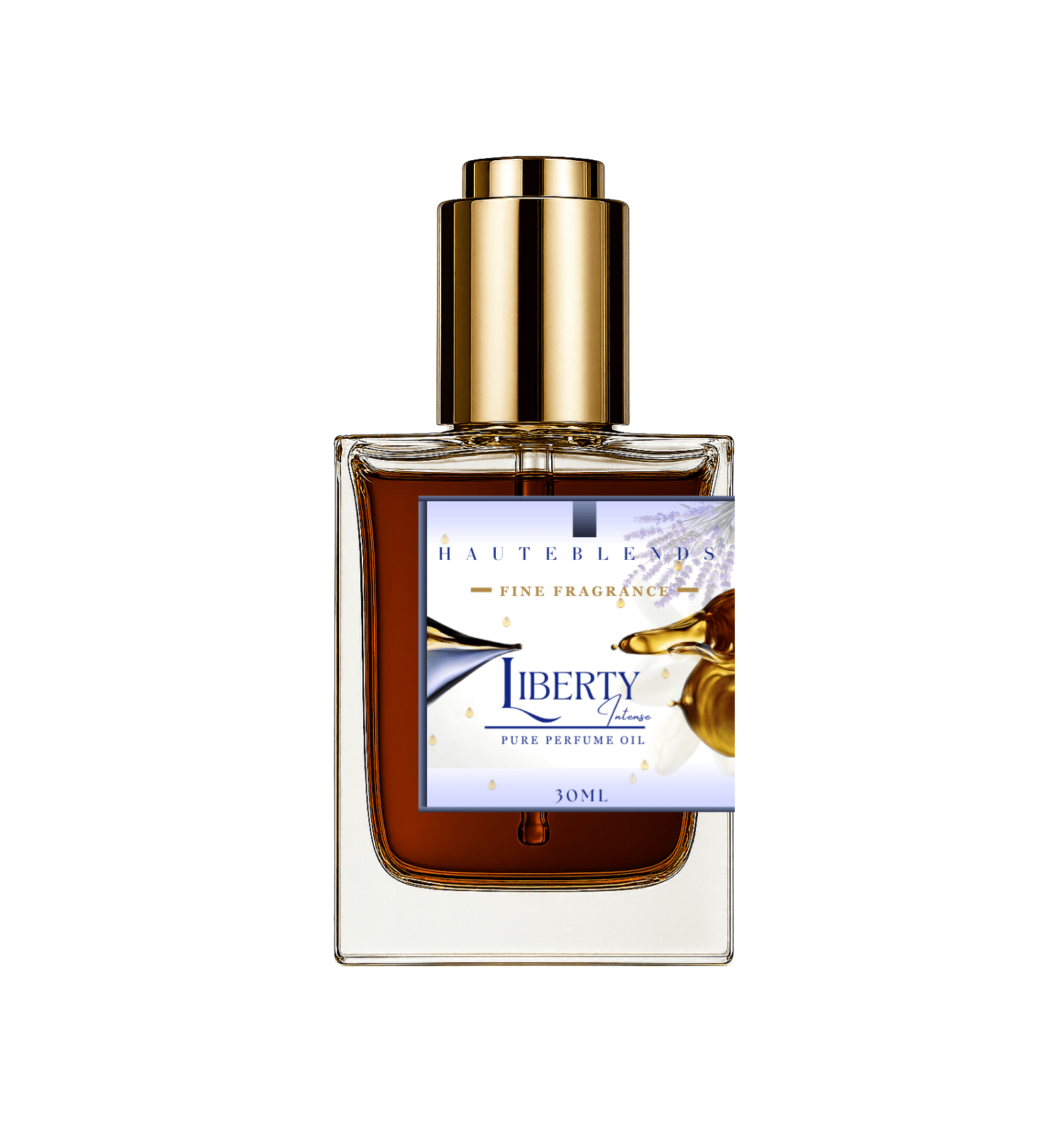 HauteBlends Liberty Intense perfume oil. Oil based perfume with long lasting fragrance. This fragrance body oil is alcohol free perfume, vegan perfume, cruelty free perfume, and inspired by YSL Libre Intense. Wear alone or customized as a fragrance body oil or scented body oil.