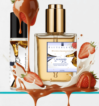 HauteBlends Strawberry Milk Perfume Oil inspired by Cry Baby Milk by Melanie Martinez. This oil-based perfume delivers a long-lasting fragrance. Alcohol-free perfume, vegan perfume, and cruelty-free perfume. Wear alone or customized as a fragrance body oil or scented body oil.
